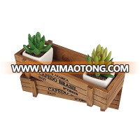 Custom Decorative Wooden Garden Flower Pot